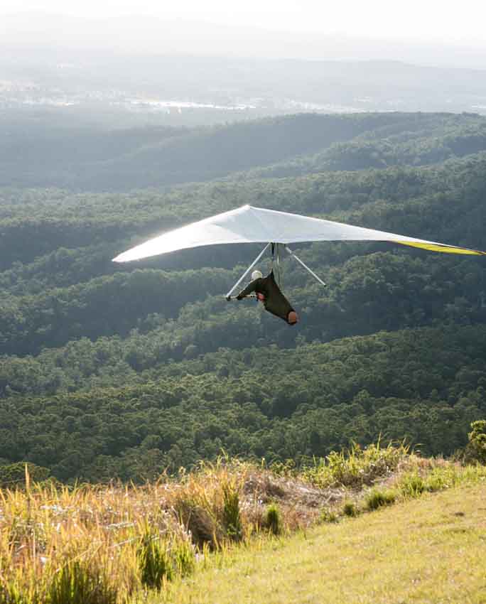 Man paragliding