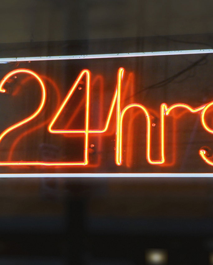 24 hour open sign